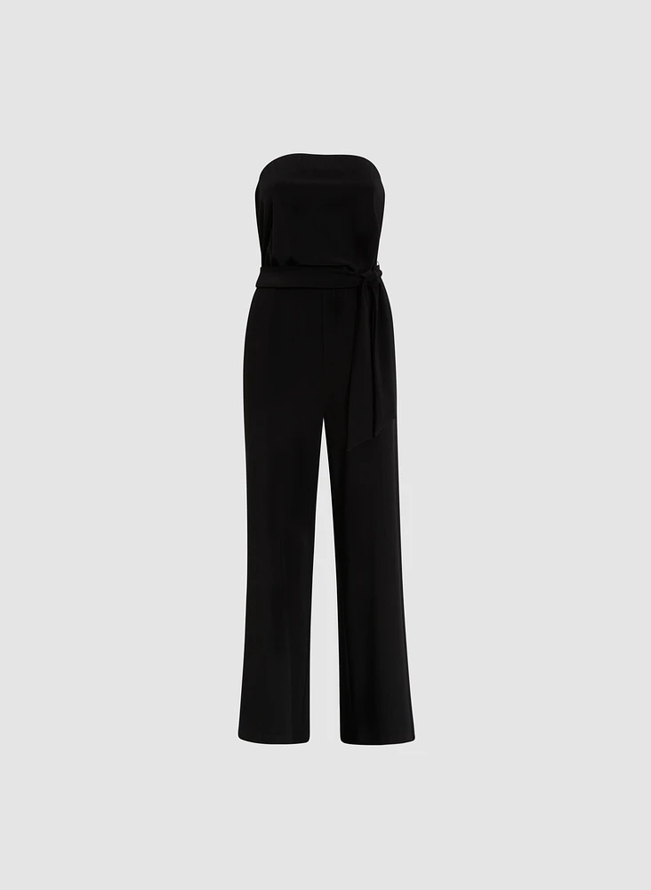 Strapless Wide-Leg Jumpsuit