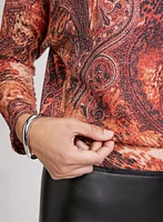 Mixed Paisley Print Top