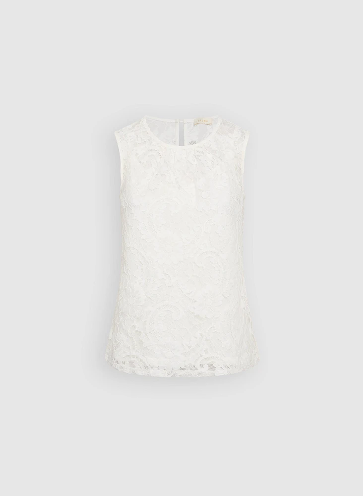 Sleeveless Lace Blouse