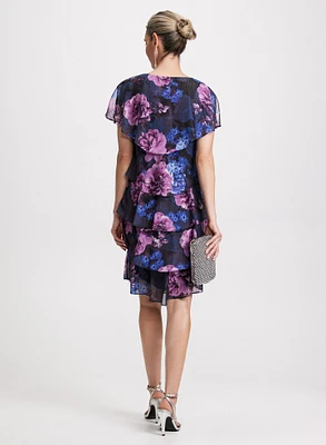 Tiered Floral Print Dress