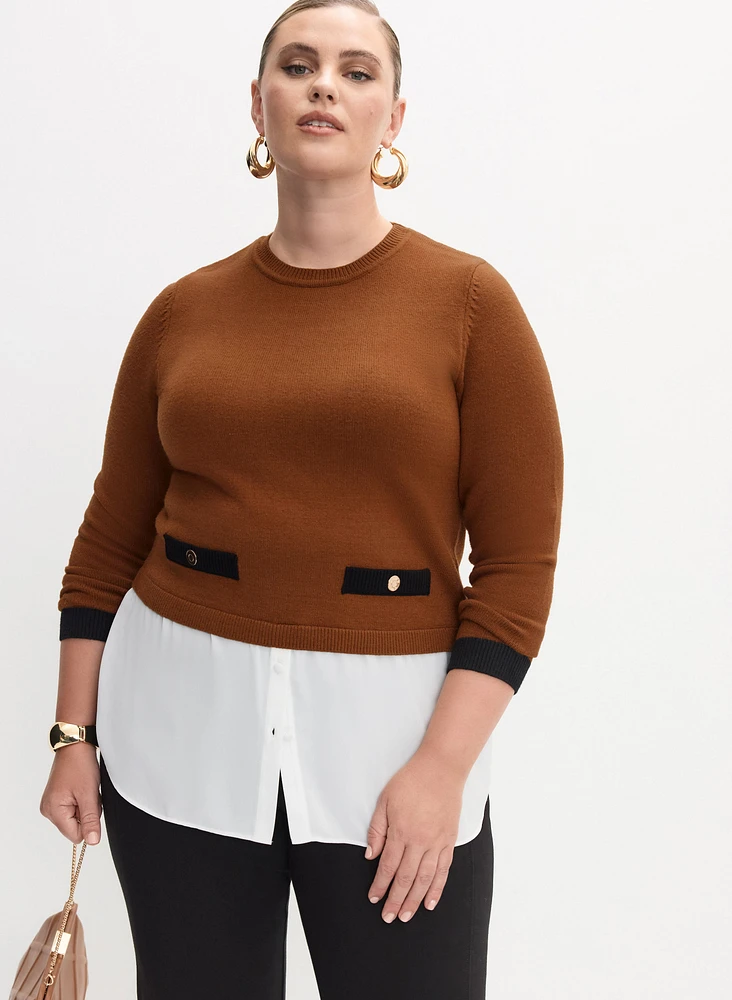 Melanie Lyne - Contrast Trim Sweater