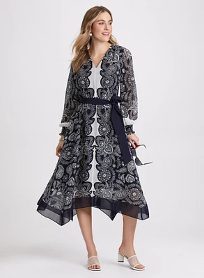 Robe midi à motif paisley