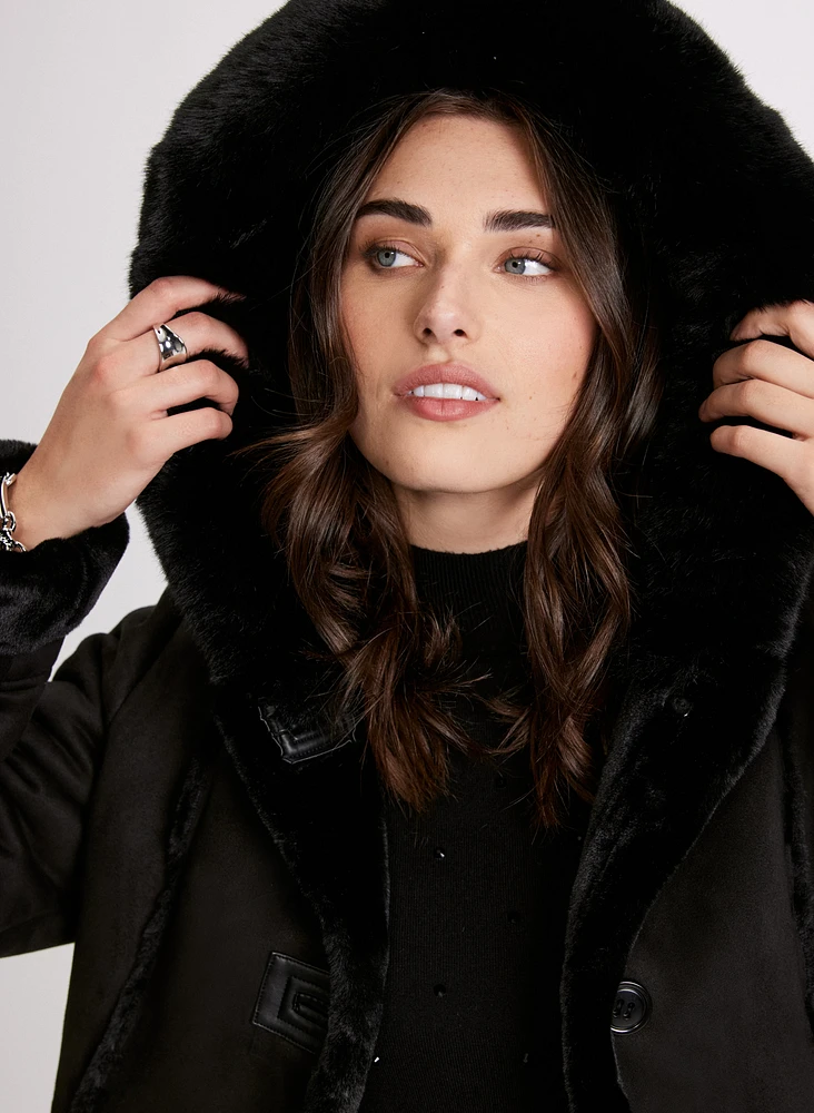 Faux-Shearling Coat