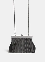 Satin Rhinestone Clutch