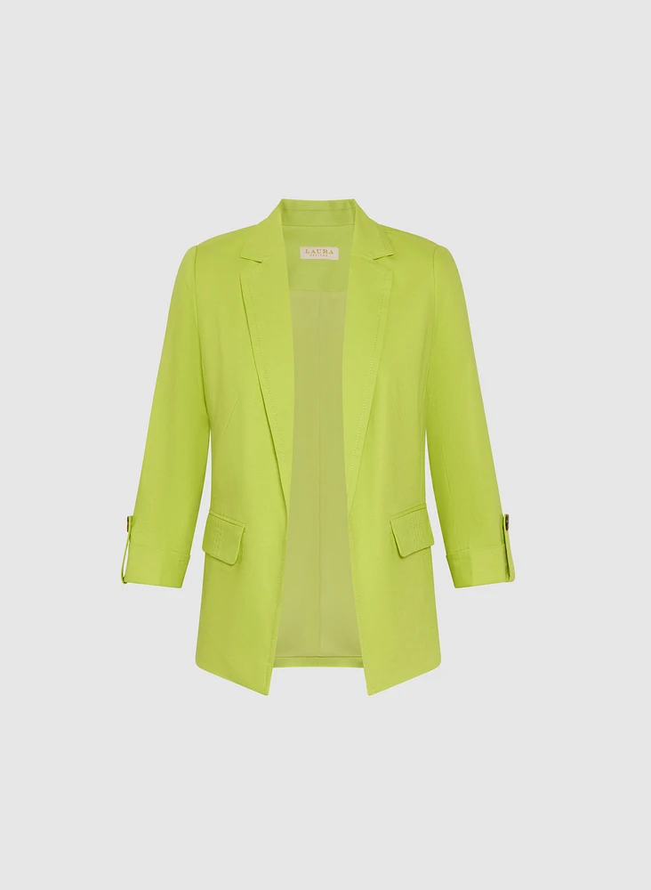 Blazer en mélange de lin