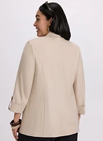 Blazer en mélange de lin