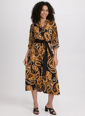 Robe-chemisier à motif paisley