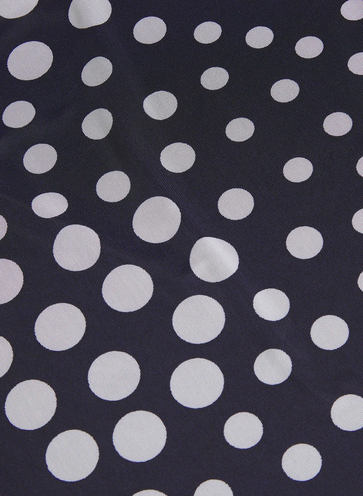 Mesh Polka Dot Top