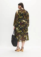 Melanie Lyne - Belted Abstract Print Dress