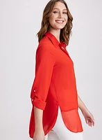 Button-Down Tunic Blouse