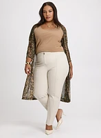 Snake Print Slit Cardigan