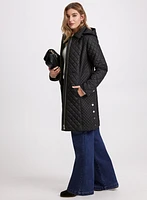 Diamond Quilted Puffer Coat