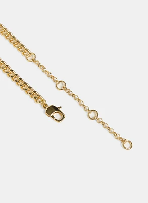 Two-Tone Hoop Chain Necklace