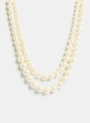 Double Pearl Necklace