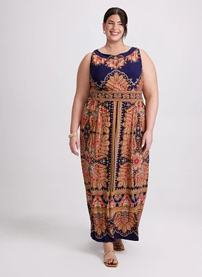 Paisley Print Maxi Dress