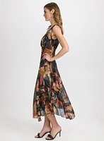 Robe florale en chiffon