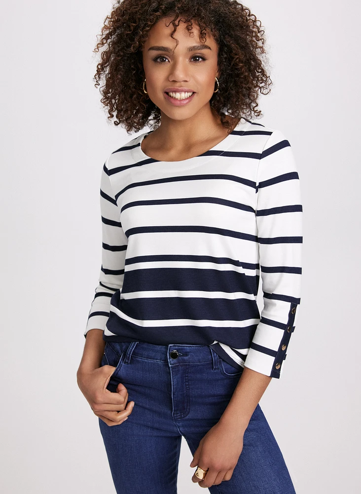 Stripe Print Top