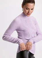 Pull côtelé embelli