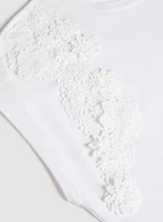 T-shirt à appliqués floraux