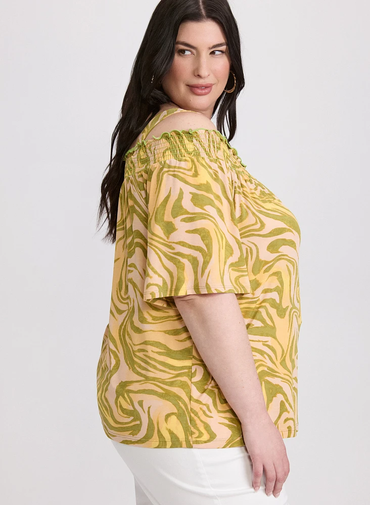 Abstract Zebra Print Top