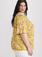 Abstract Zebra Print Top