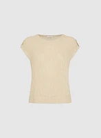 Knit Rolled Sleeve Top