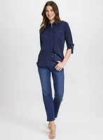 Blouse boutonnée en jersey