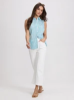 Blouse rayée sans manches