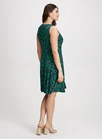 Sleeveless V-Neck Floral Dress