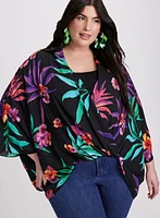 Joseph Ribkoff - Tropical Print Poncho Blouse