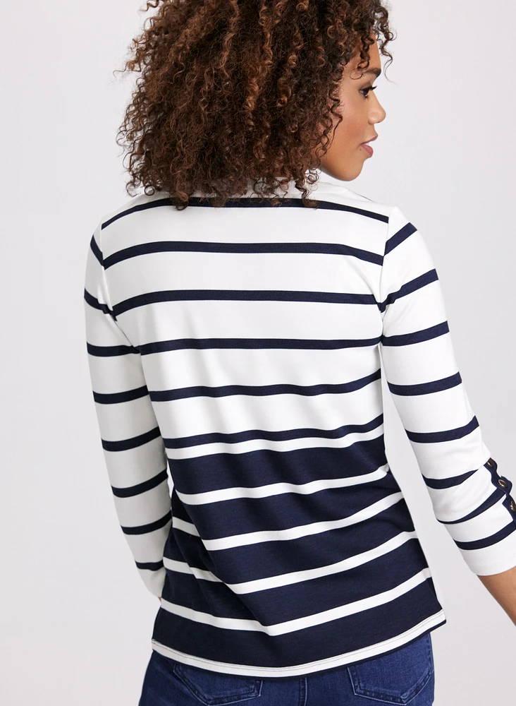 Stripe Print Top