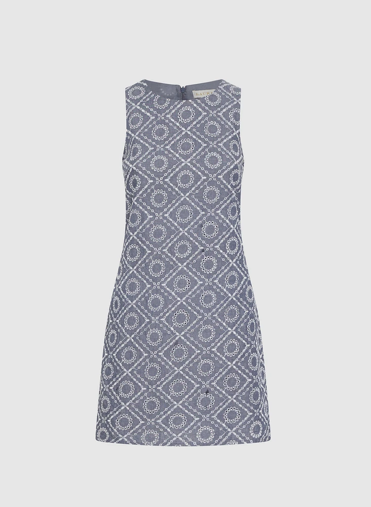 Cotton Eyelet Embroidered Dress