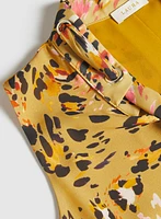 Sleeveless Leopard Print Blouse