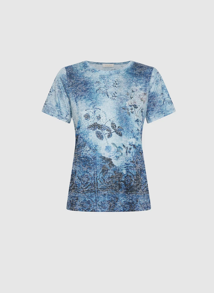 T-shirt à motif floral