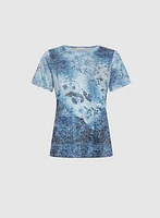 T-shirt à motif floral