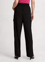 Pull-On Wide Leg Cargo Pants