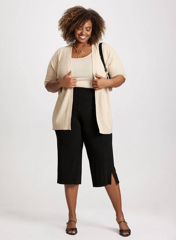 Side Slit Pull-On Capris