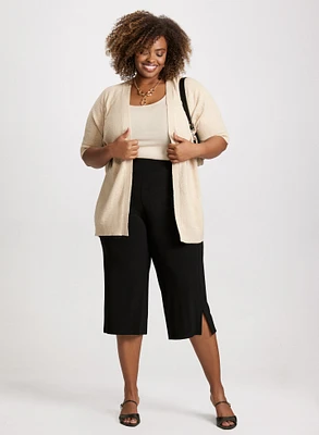 Side Slit Pull-On Capris