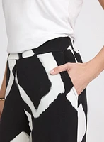 Pantalon large à motif géométrique