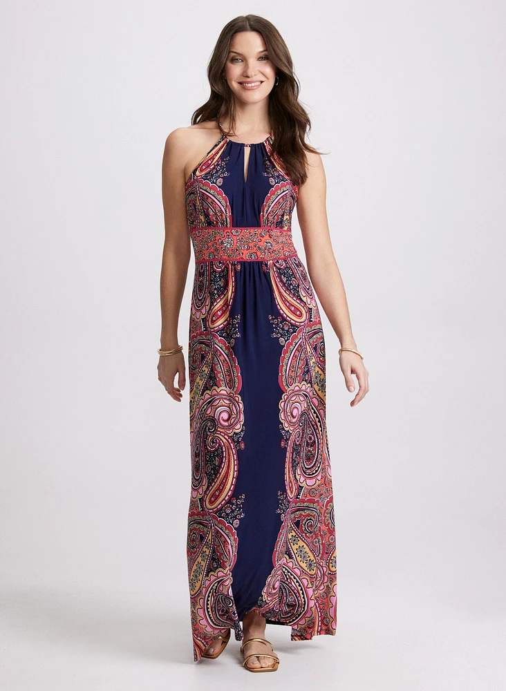 Paisley Placement Print Dress