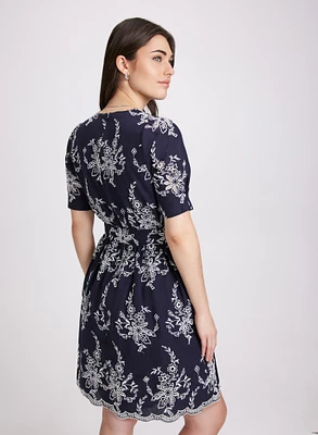 Embroidered Floral Dress