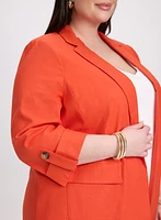 Blazer en mélange de lin