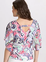 Blouse à motif abstrait