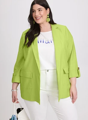 Blazer en mélange de lin