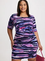 Robe courte ajustée en jersey