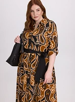 Robe-chemisier à motif paisley