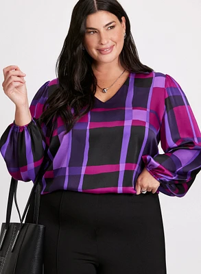 Joseph Ribkoff - Plaid Print Blouse