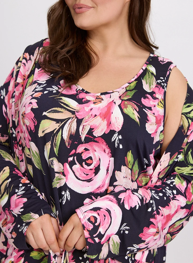 Ensemble à robe de nuit et chambre florales