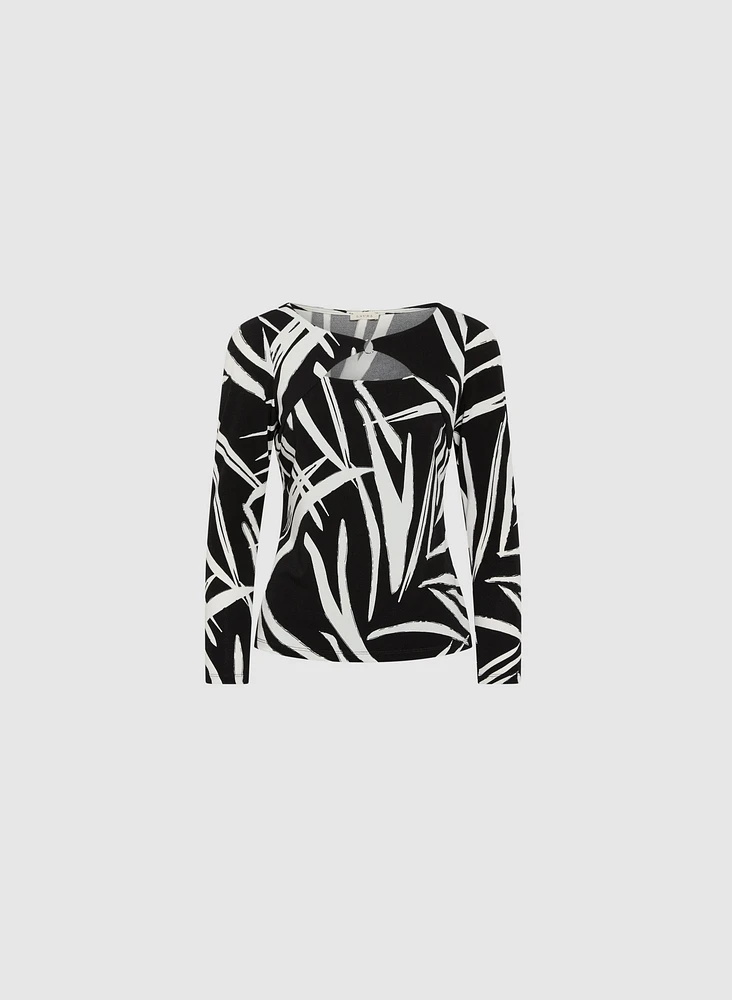 Printed Crepe Top