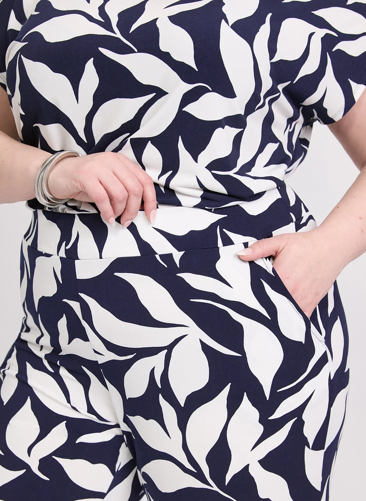 Olivia Printed Wide-Leg Pants